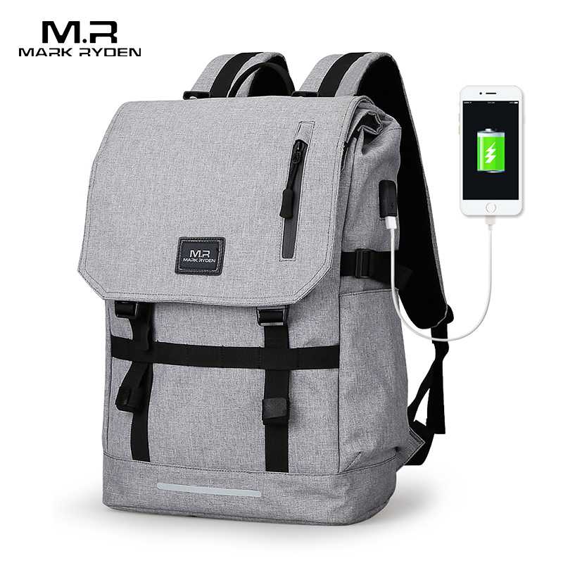 Mark Ryden Large Capacity 15.6 Inch Laptop Bag Man USB Design Backpack Bag Black Backpack women School Bags Mochila Masculina