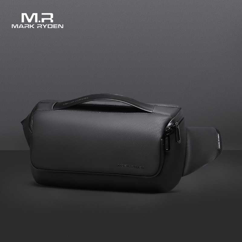2020 Mark Ryden Men 9.7inch Crossbody Bag Water-repellent Sling Pack Oxford Male Messenger Shoulder Bag Short Trip Sling Bag